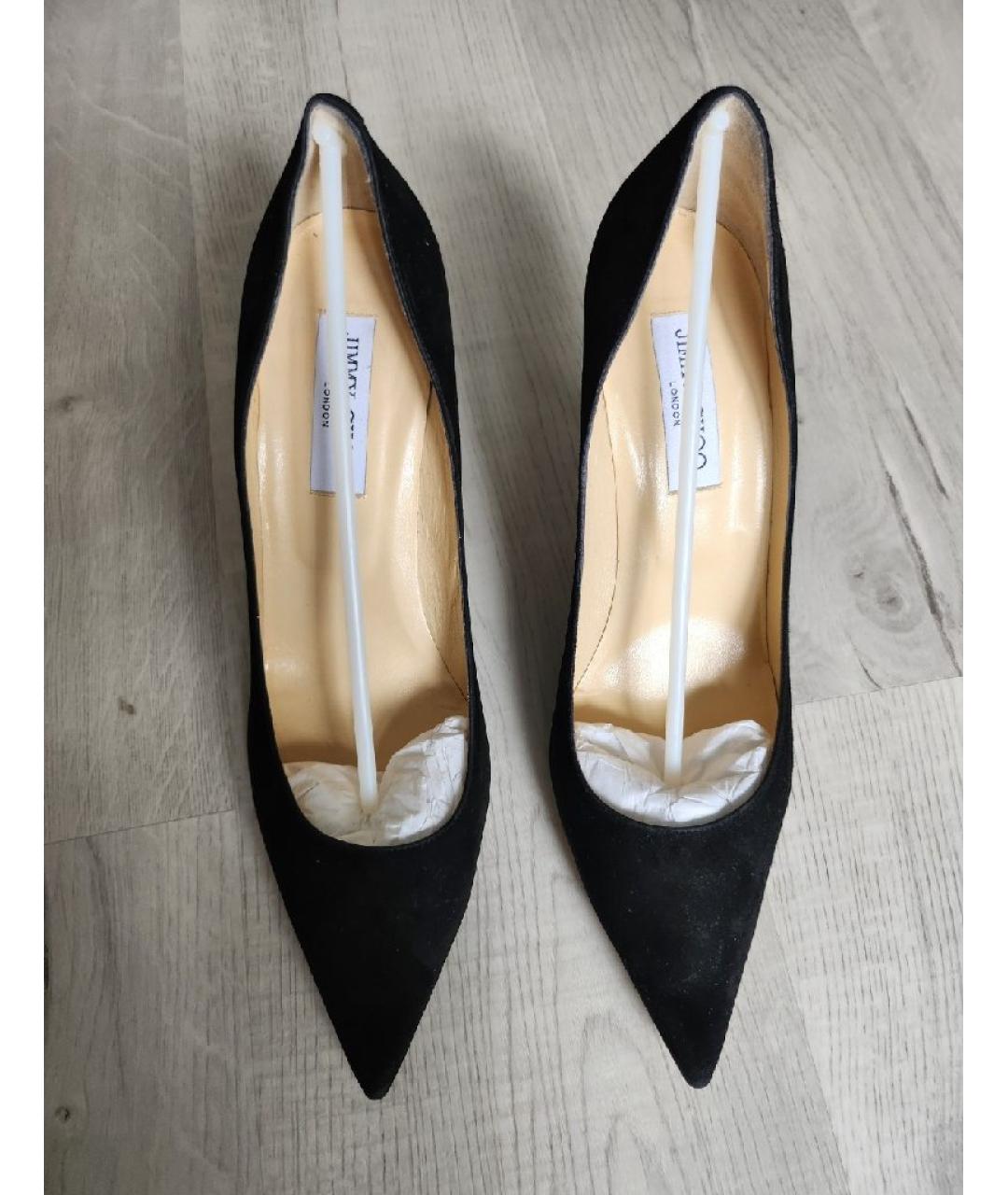 JIMMY CHOO Черные замшевые туфли, фото 3