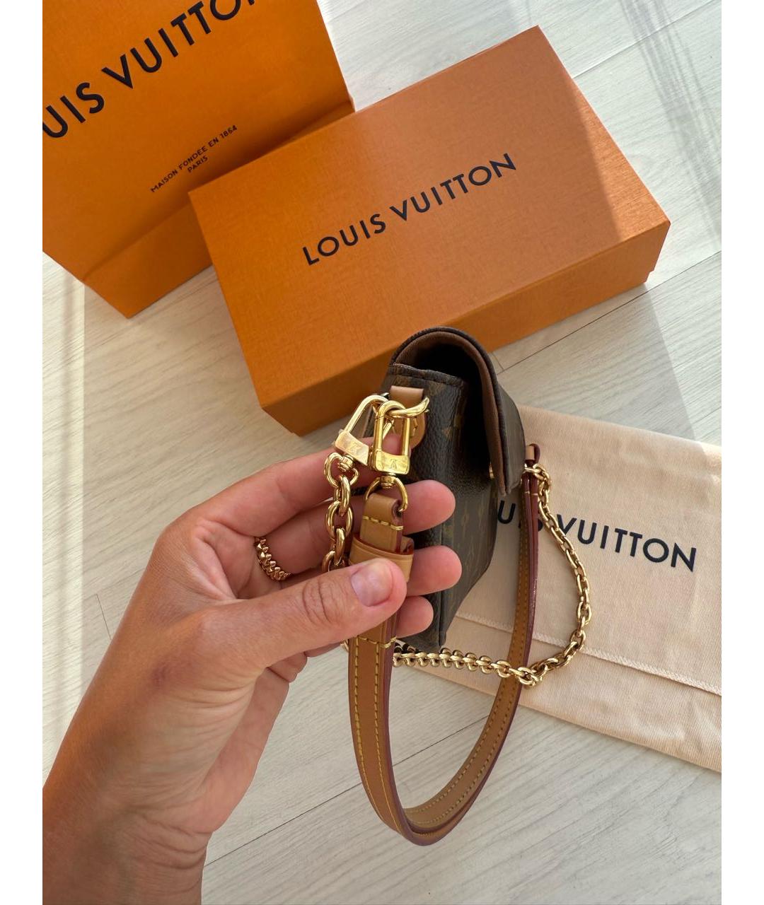 LOUIS VUITTON Коричневая сумка через плечо, фото 6