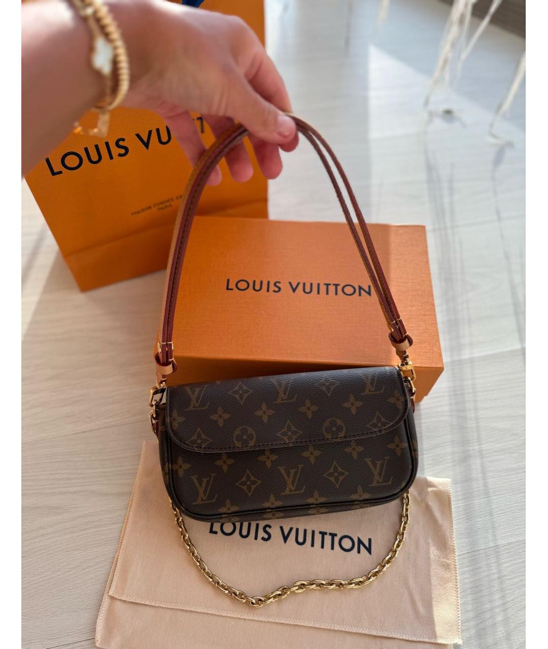 LOUIS VUITTON Коричневая сумка через плечо, фото 2