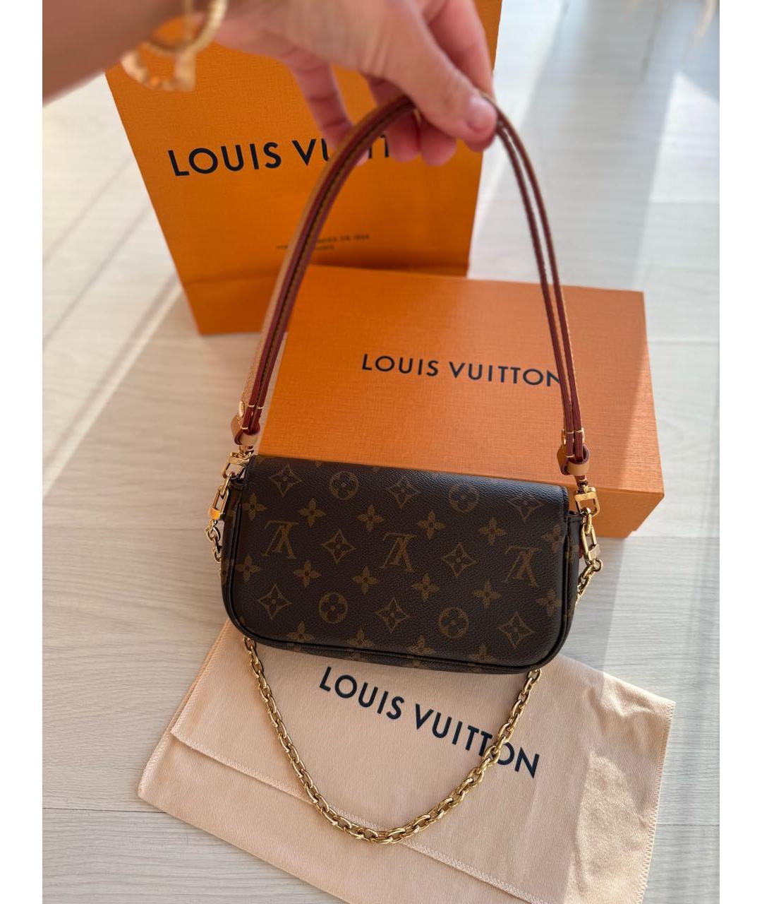 LOUIS VUITTON Коричневая сумка через плечо, фото 3