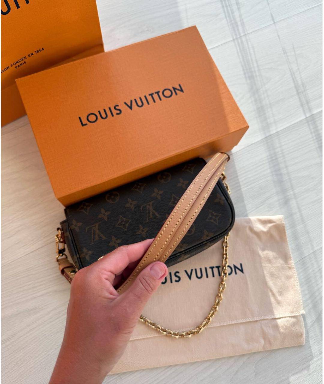 LOUIS VUITTON Коричневая сумка через плечо, фото 5