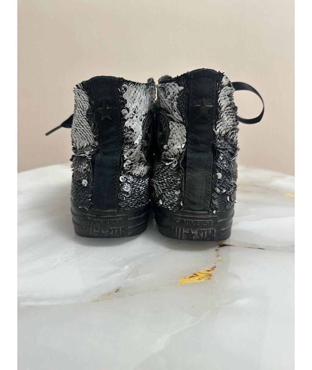 CONVERSE Черные текстильные кеды, фото 4