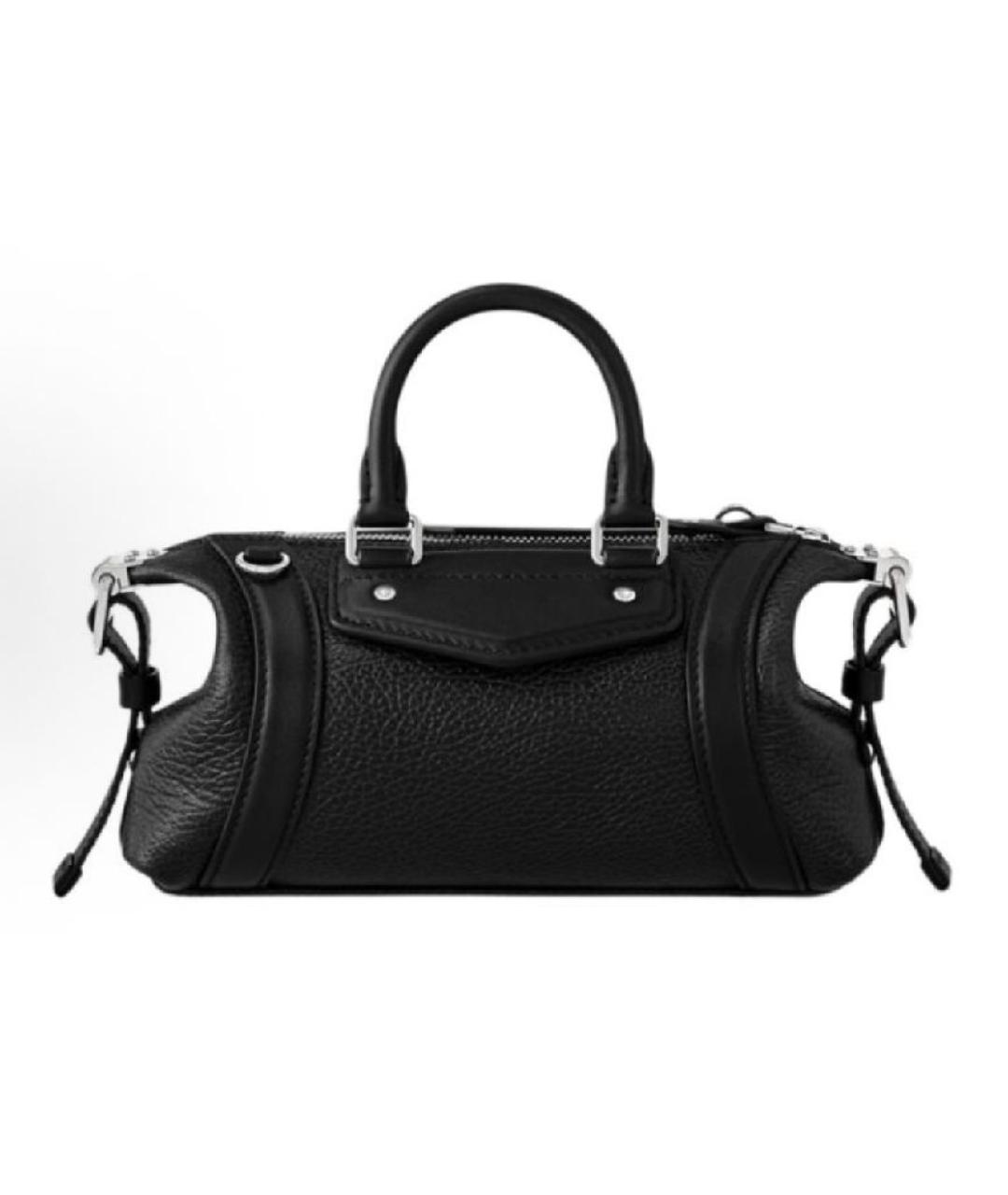 LOUIS VUITTON Черная кожаная сумка через плечо, фото 3