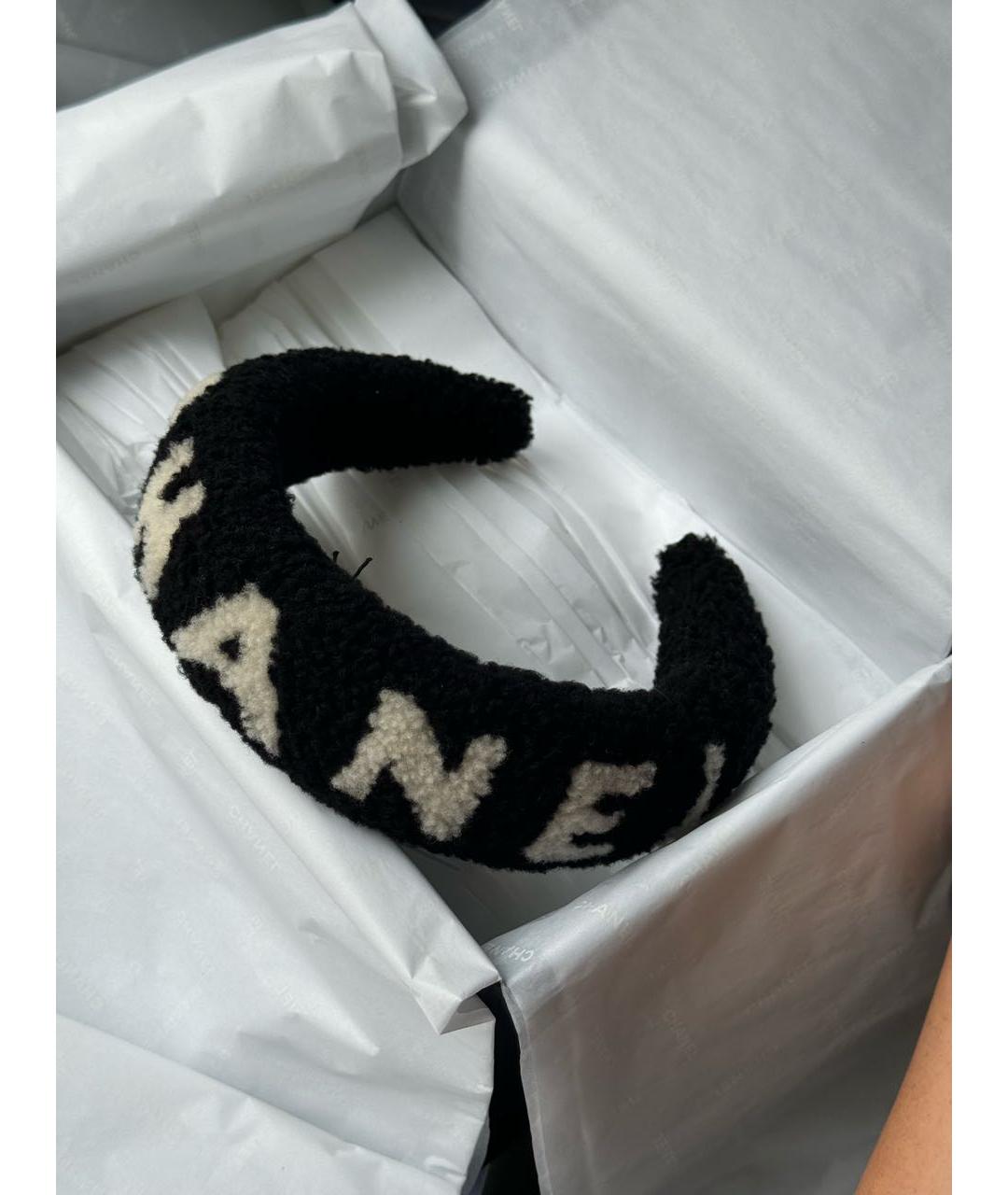 CHANEL Черный ободок, фото 3