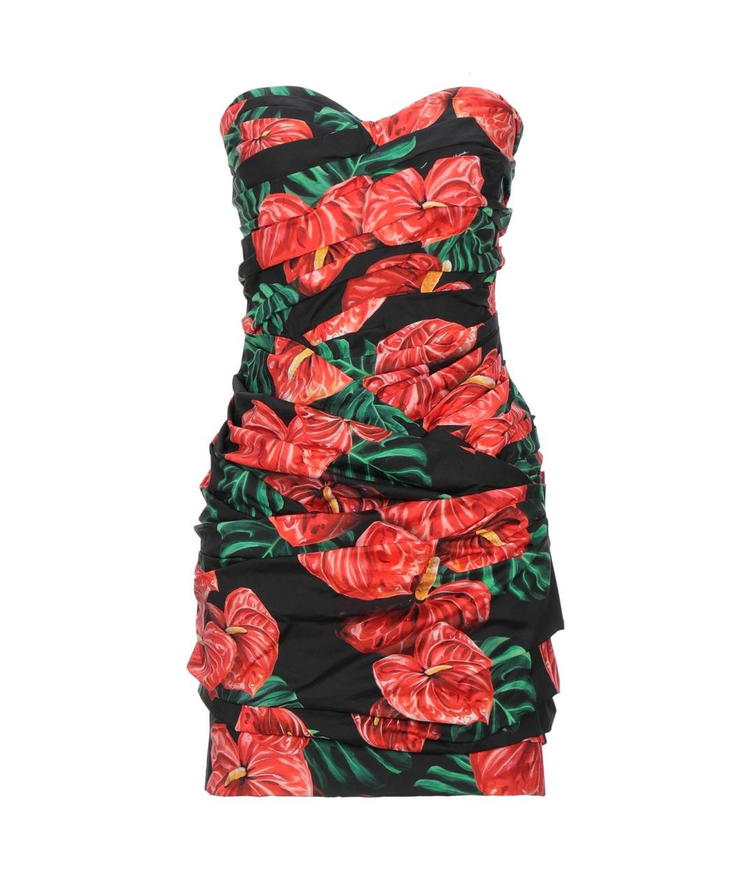 DOLCE&GABBANA Мульти коктейльное платье, фото 1