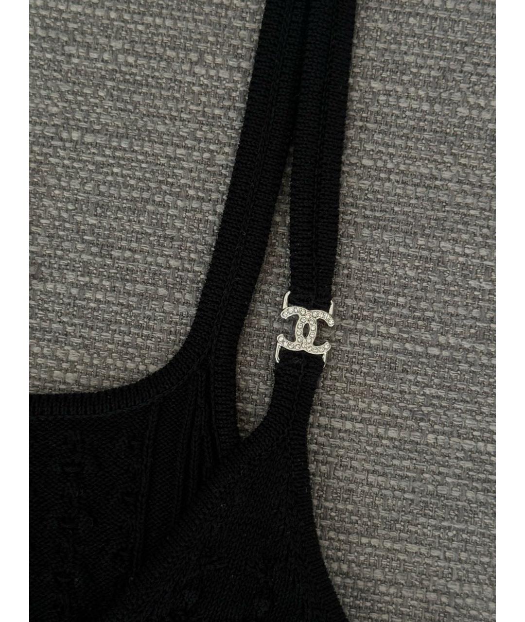 CHANEL Черная майка, фото 4
