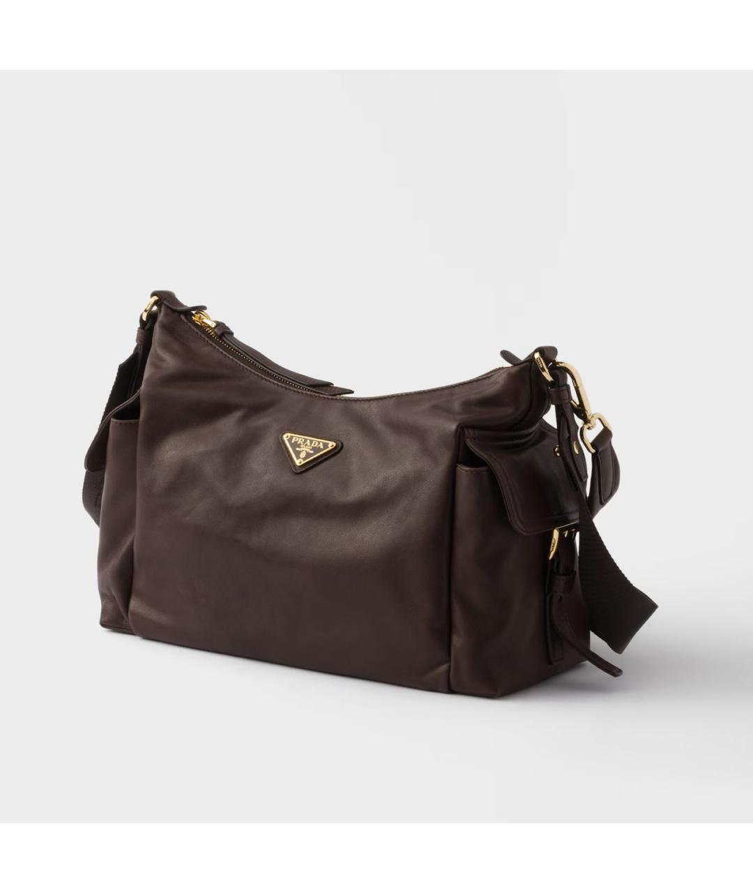 PRADA Коричневая кожаная сумка через плечо, фото 2