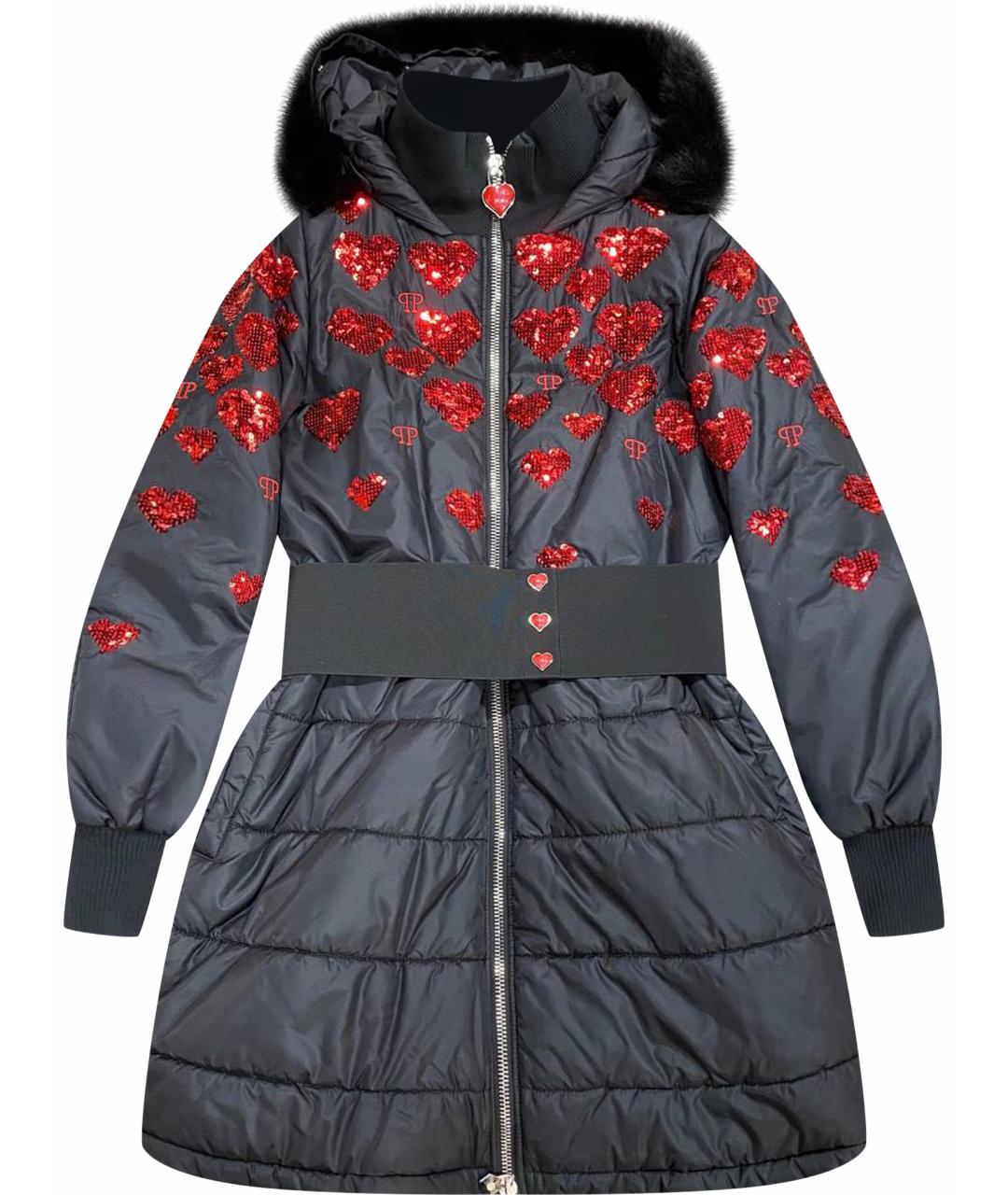 PHILIPP PLEIN Темно-синяя синтетическая куртка, фото 1