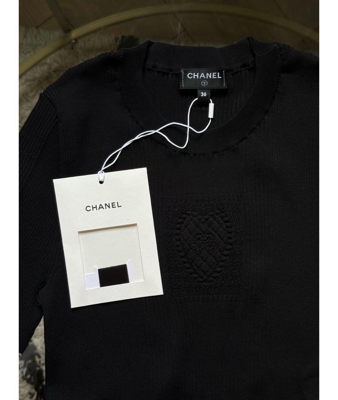 CHANEL Черная футболка, фото 2