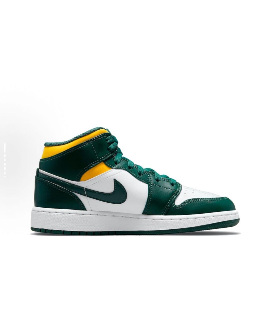 NIKE Зеленые кожаные кроссовки, фото 1