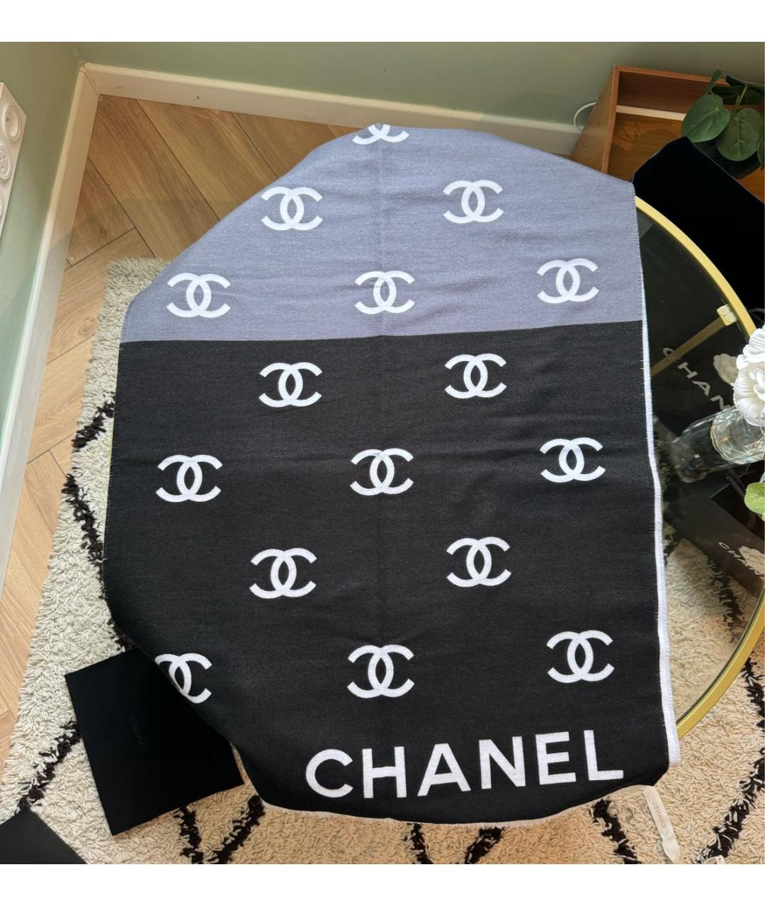 CHANEL Мульти кашемировый шарф, фото 3