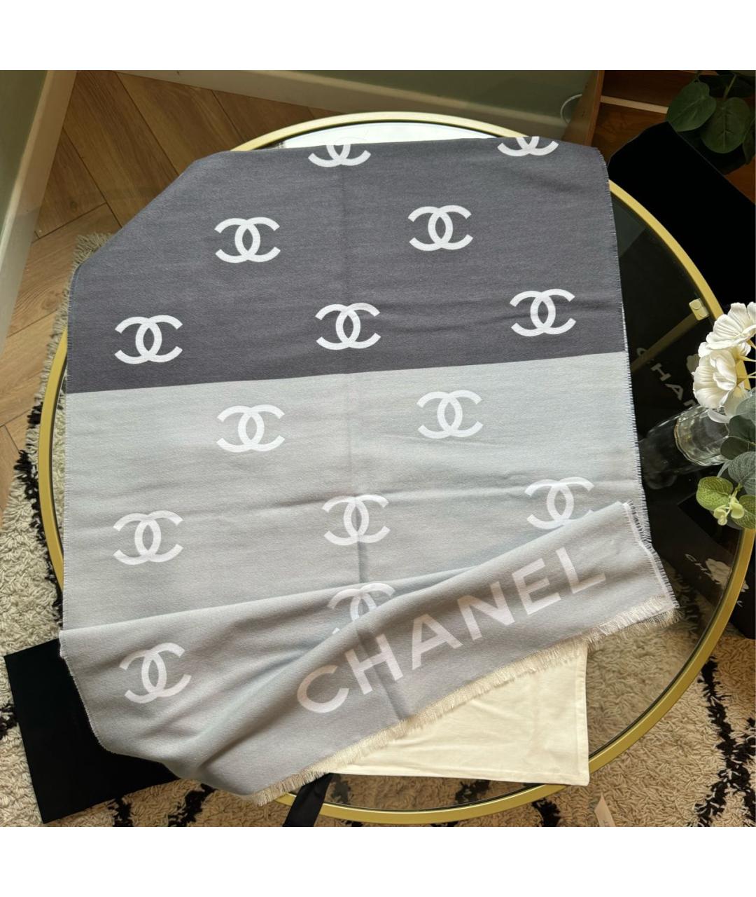 CHANEL Мульти кашемировый шарф, фото 2