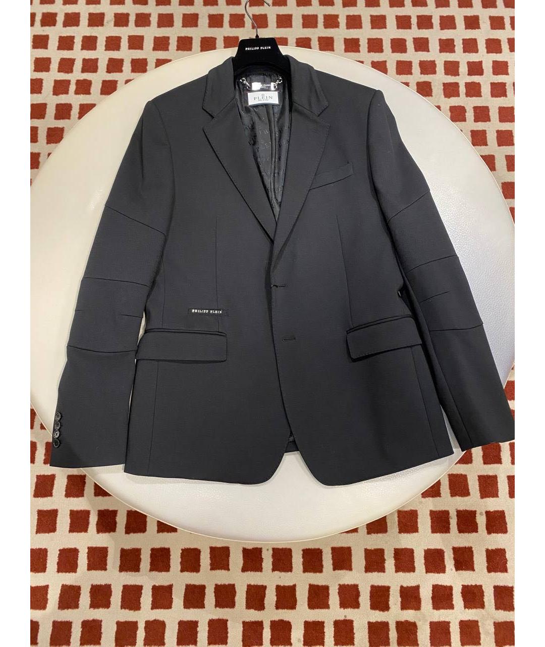 PHILIPP PLEIN Черный вискозный пиджак, фото 4