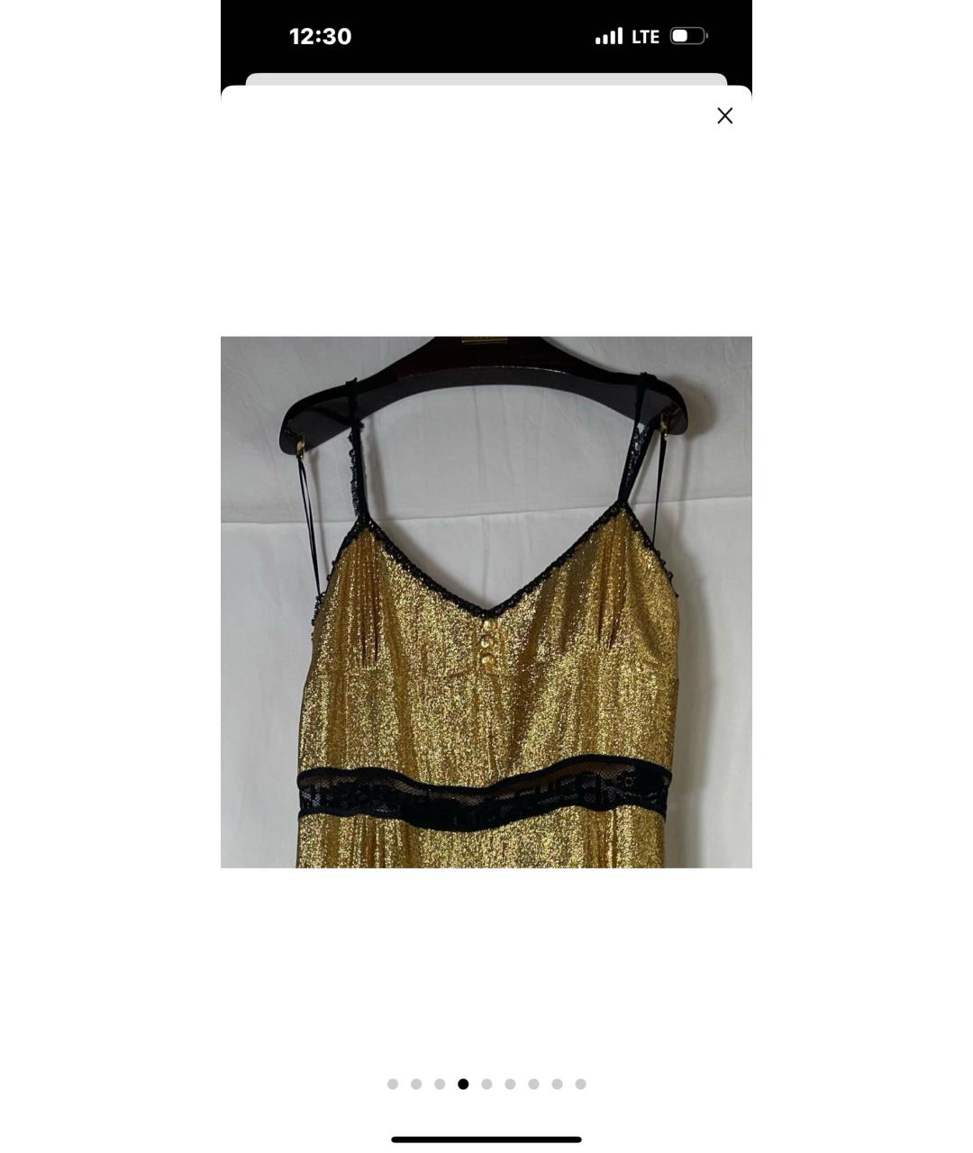 GUCCI Золотое коктейльное платье, фото 2