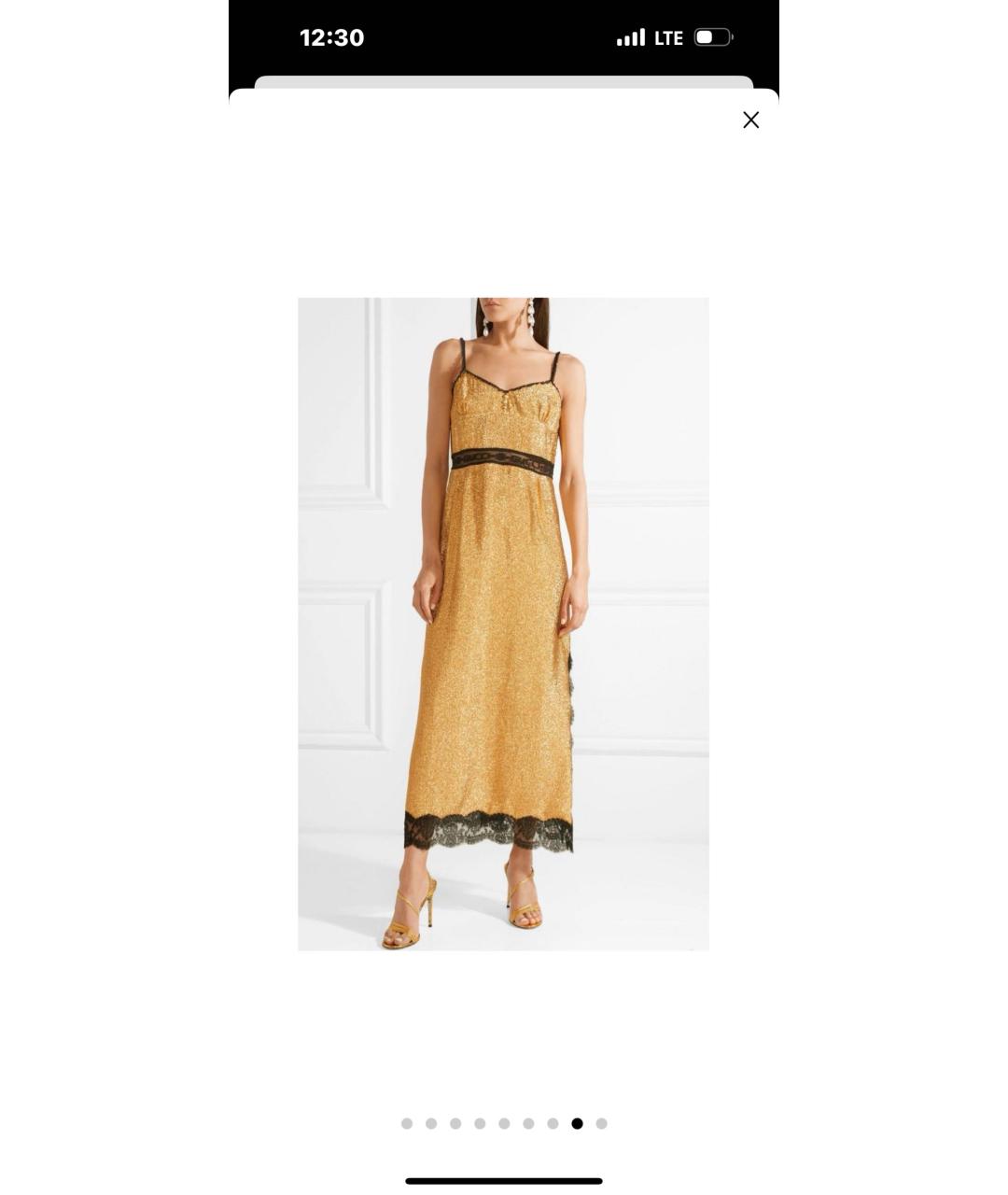 GUCCI Золотое коктейльное платье, фото 7