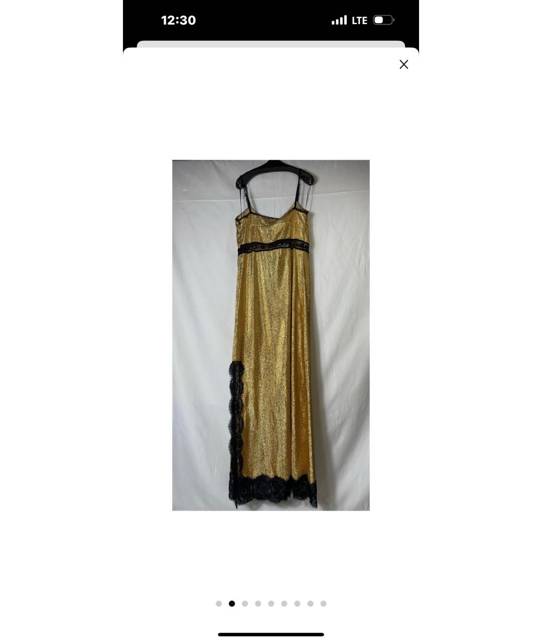 GUCCI Золотое коктейльное платье, фото 4