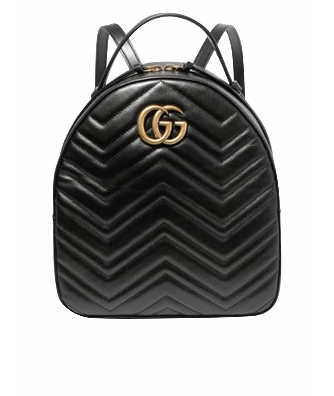 GUCCI Черный кожаный рюкзак, фото 1