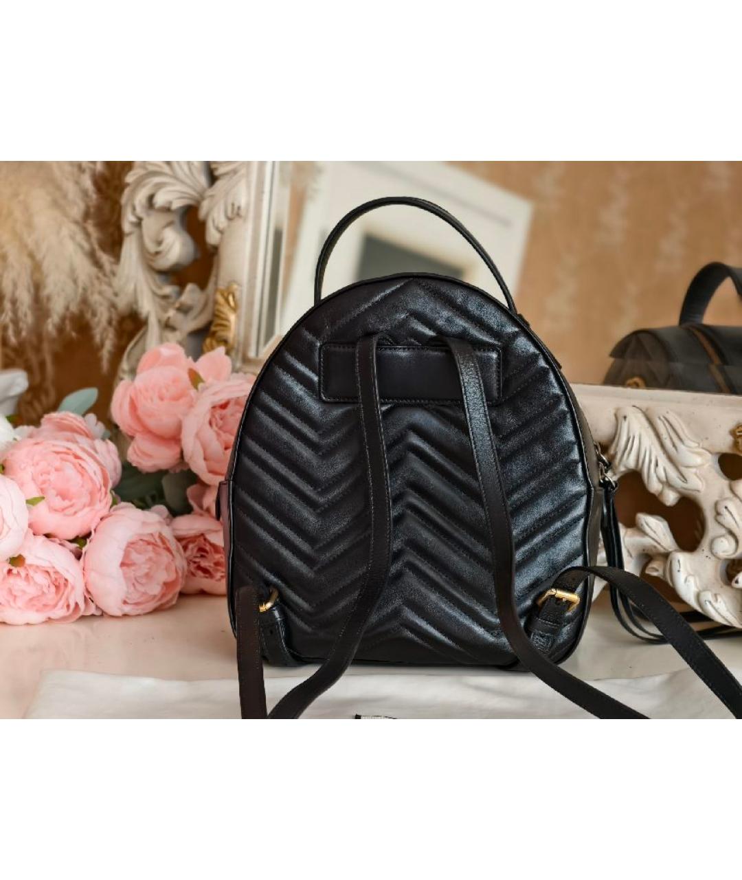 GUCCI Черный кожаный рюкзак, фото 3