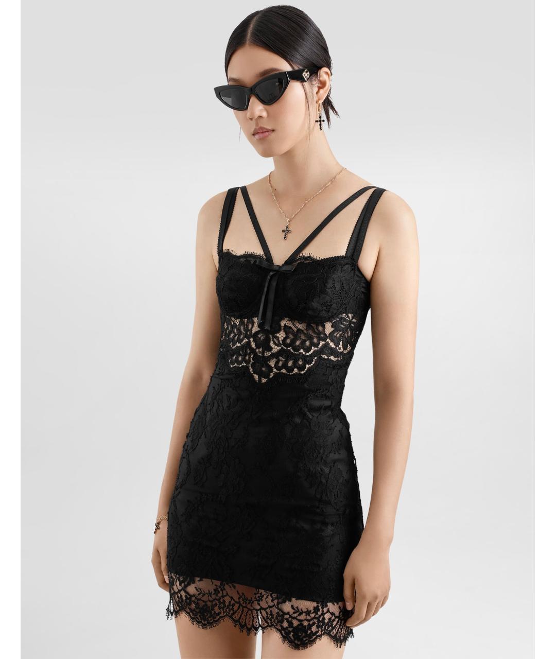 DOLCE&GABBANA Черное коктейльное платье, фото 5