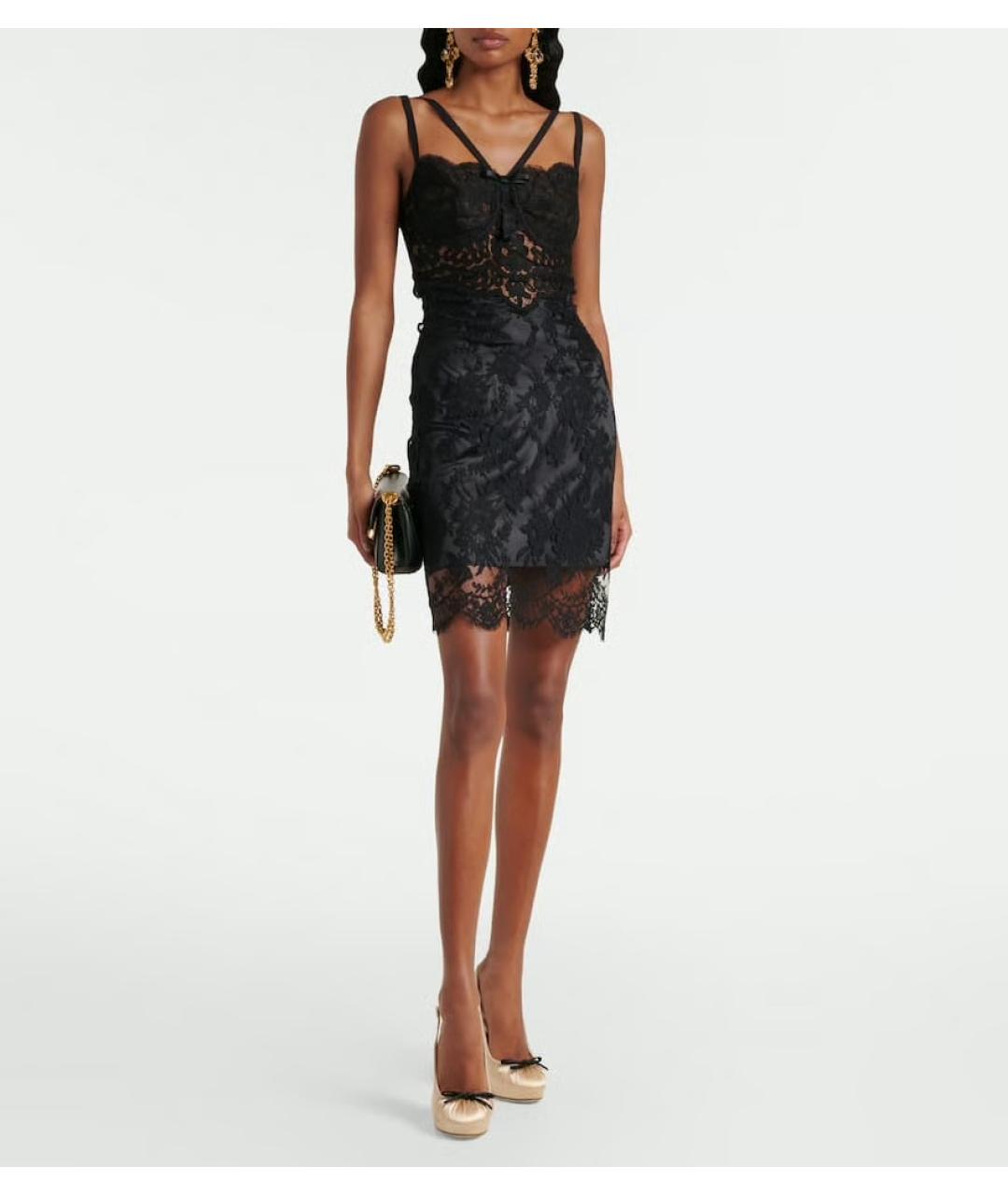 DOLCE&GABBANA Черное коктейльное платье, фото 3