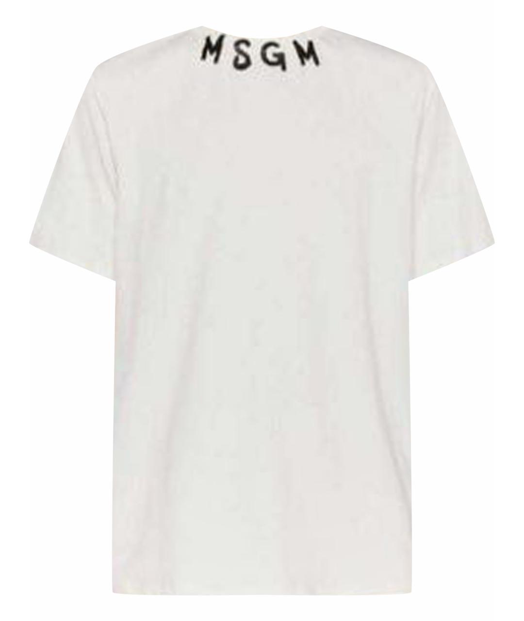 MSGM Белая хлопковая футболка, фото 1