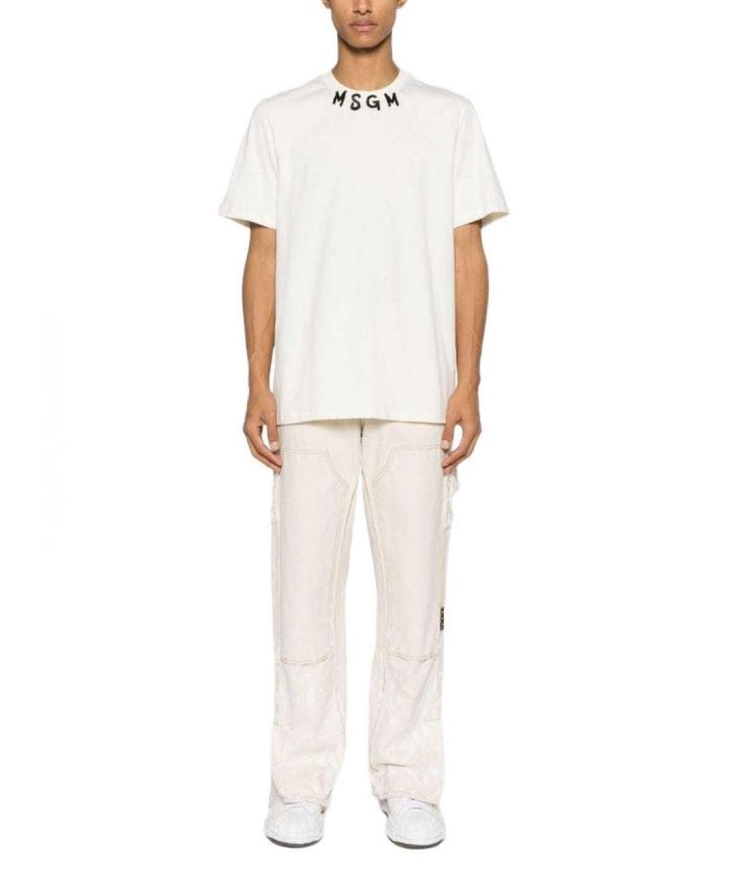 MSGM Белая хлопковая футболка, фото 5