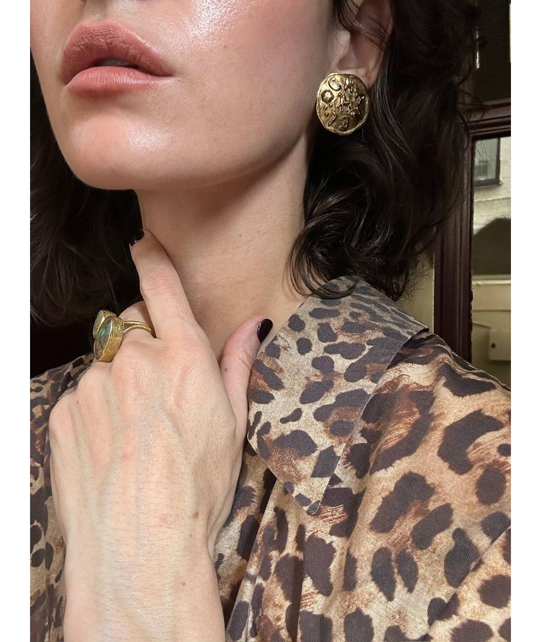CHANEL Золотые клипсы, фото 2