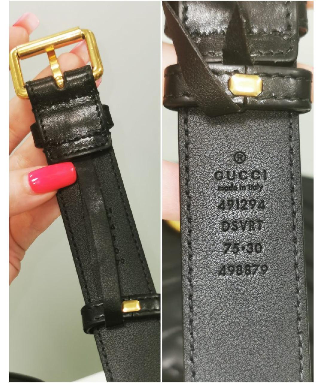 GUCCI Черная кожаная поясная сумка, фото 9