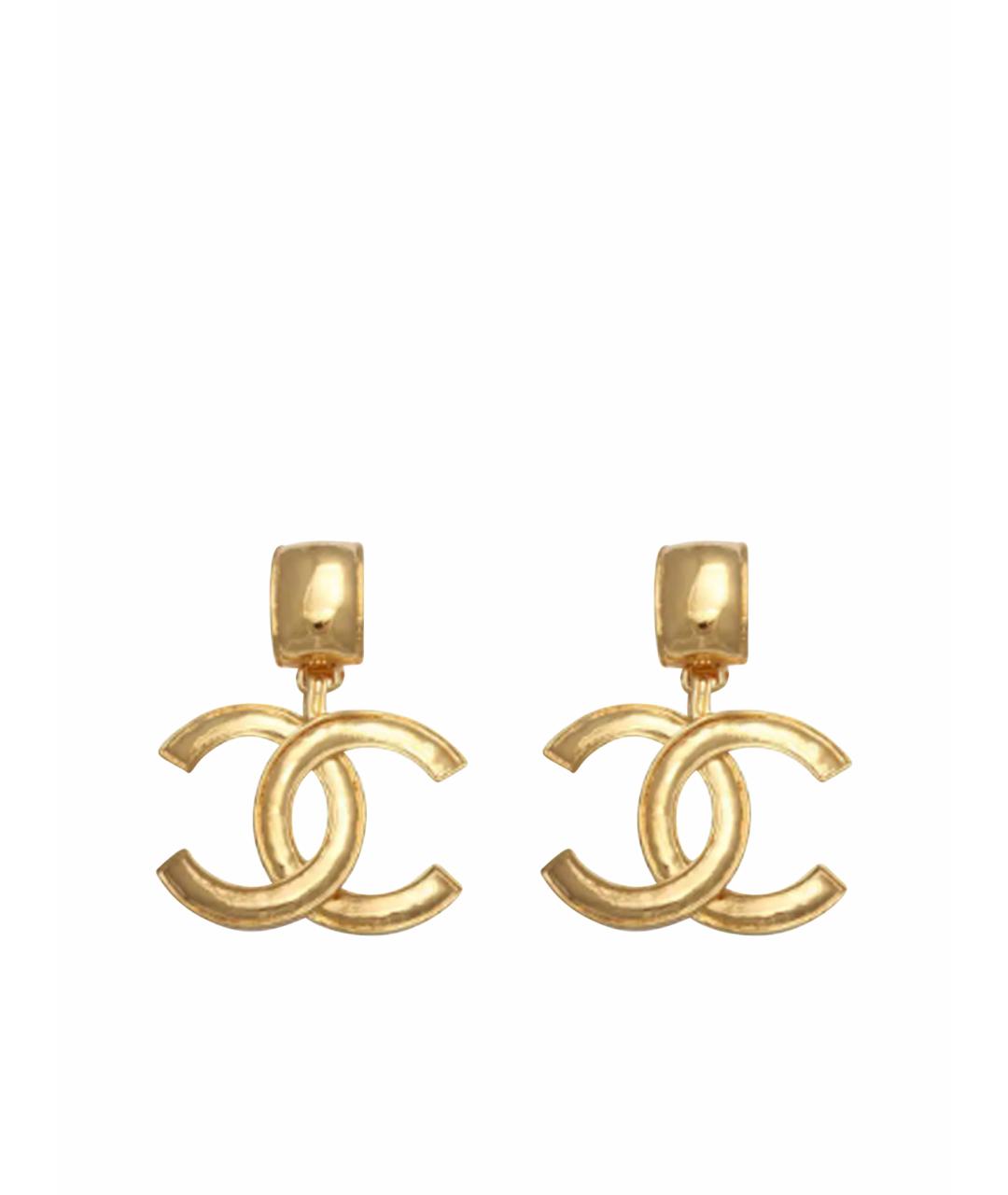 CHANEL Золотые клипсы, фото 1