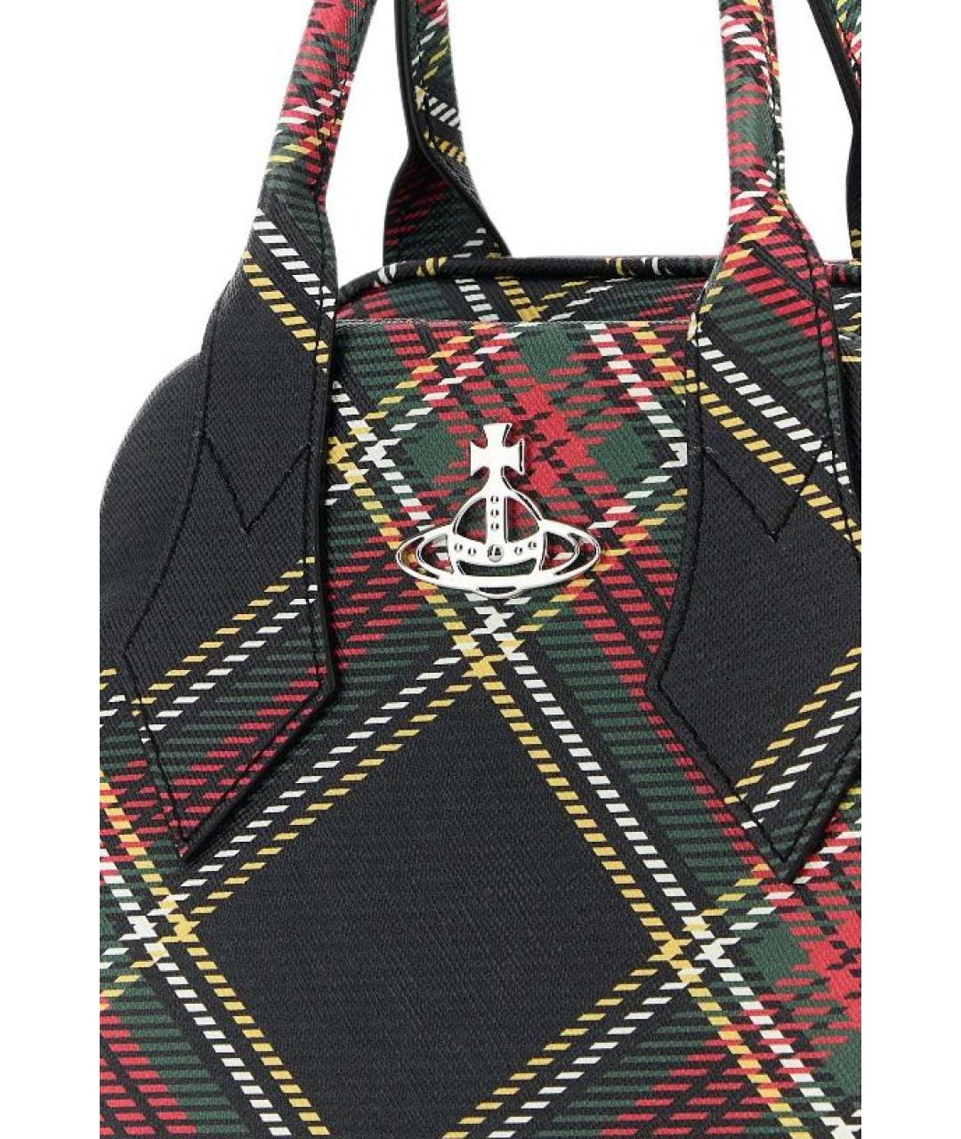 VIVIENNE WESTWOOD Мульти тканевая сумка с короткими ручками, фото 4