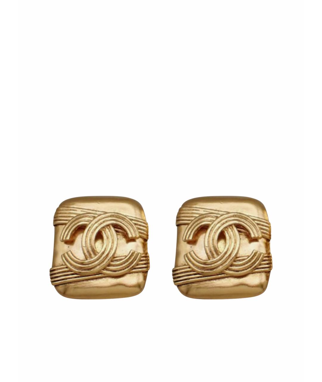 CHANEL Золотые клипсы, фото 1