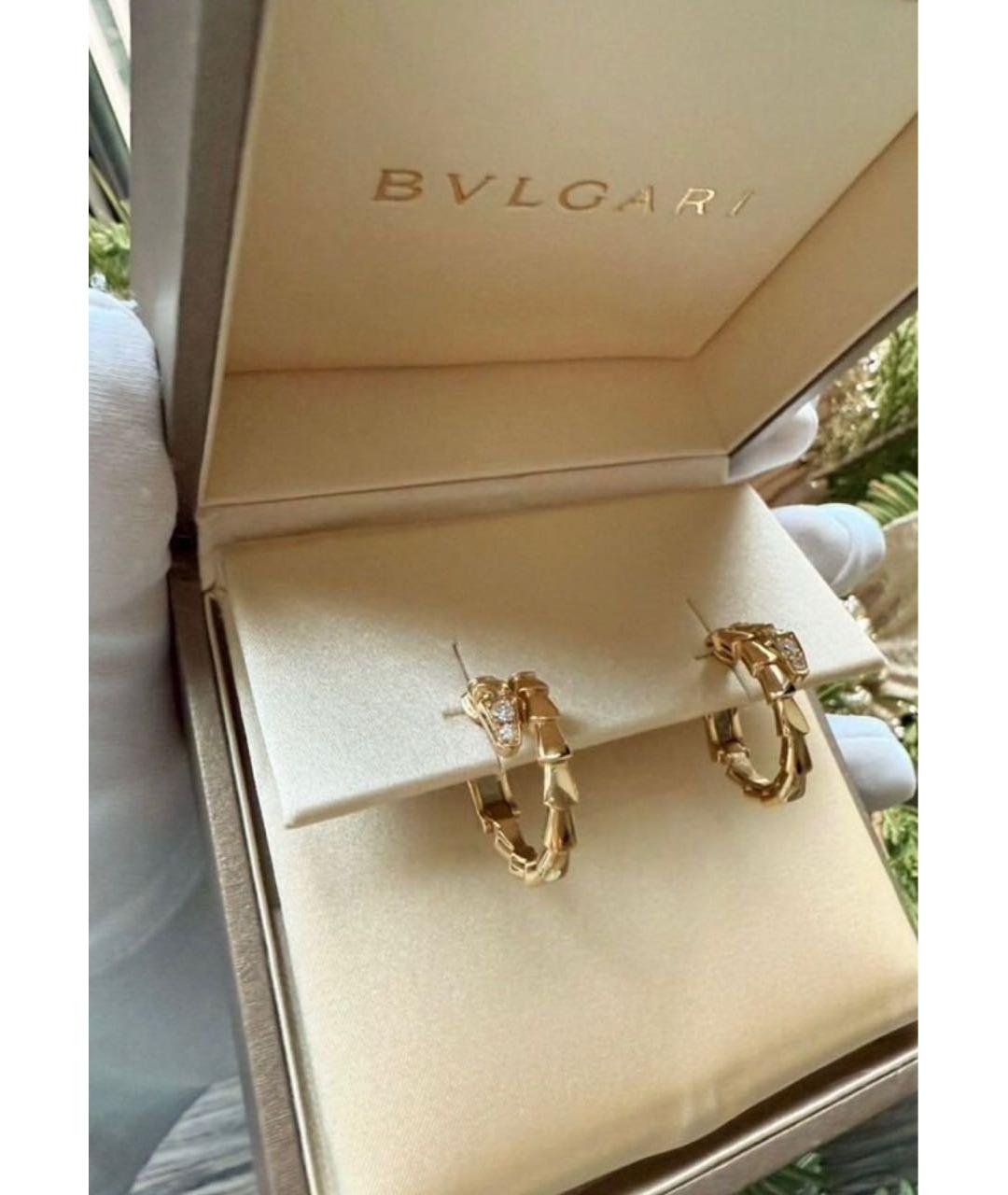 BVLGARI Золотые серьги из желтого золота, фото 3
