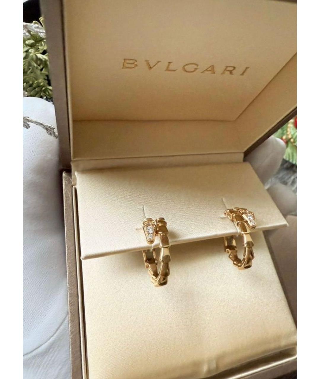 BVLGARI Золотые серьги из желтого золота, фото 2