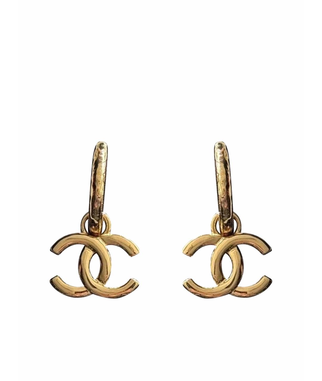 CHANEL Золотые клипсы, фото 1