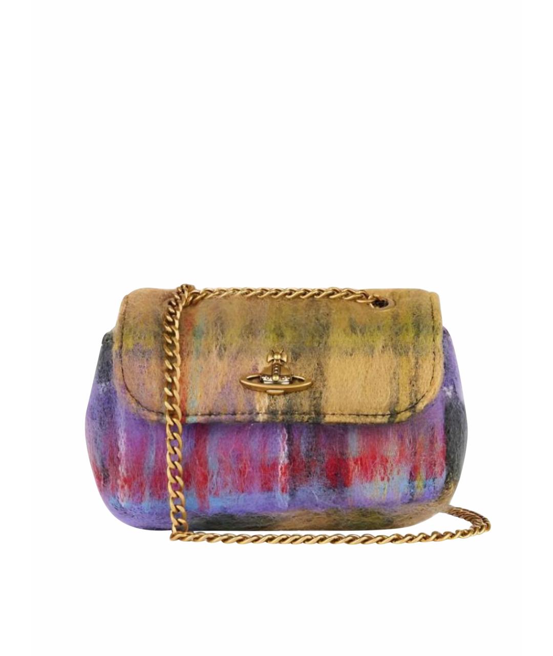 VIVIENNE WESTWOOD Мульти шерстяная сумка с короткими ручками, фото 1