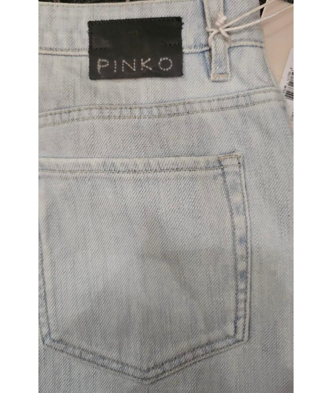 PINKO Голубая деним юбка мини, фото 4