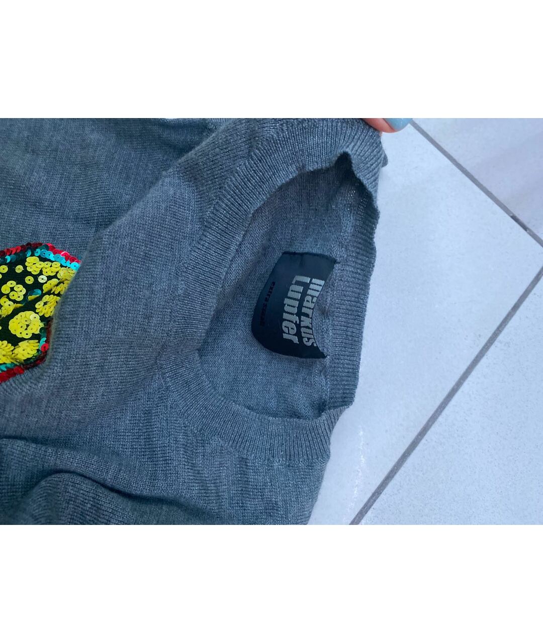 MARKUS LUPFER Серый кашемировый джемпер / свитер, фото 6