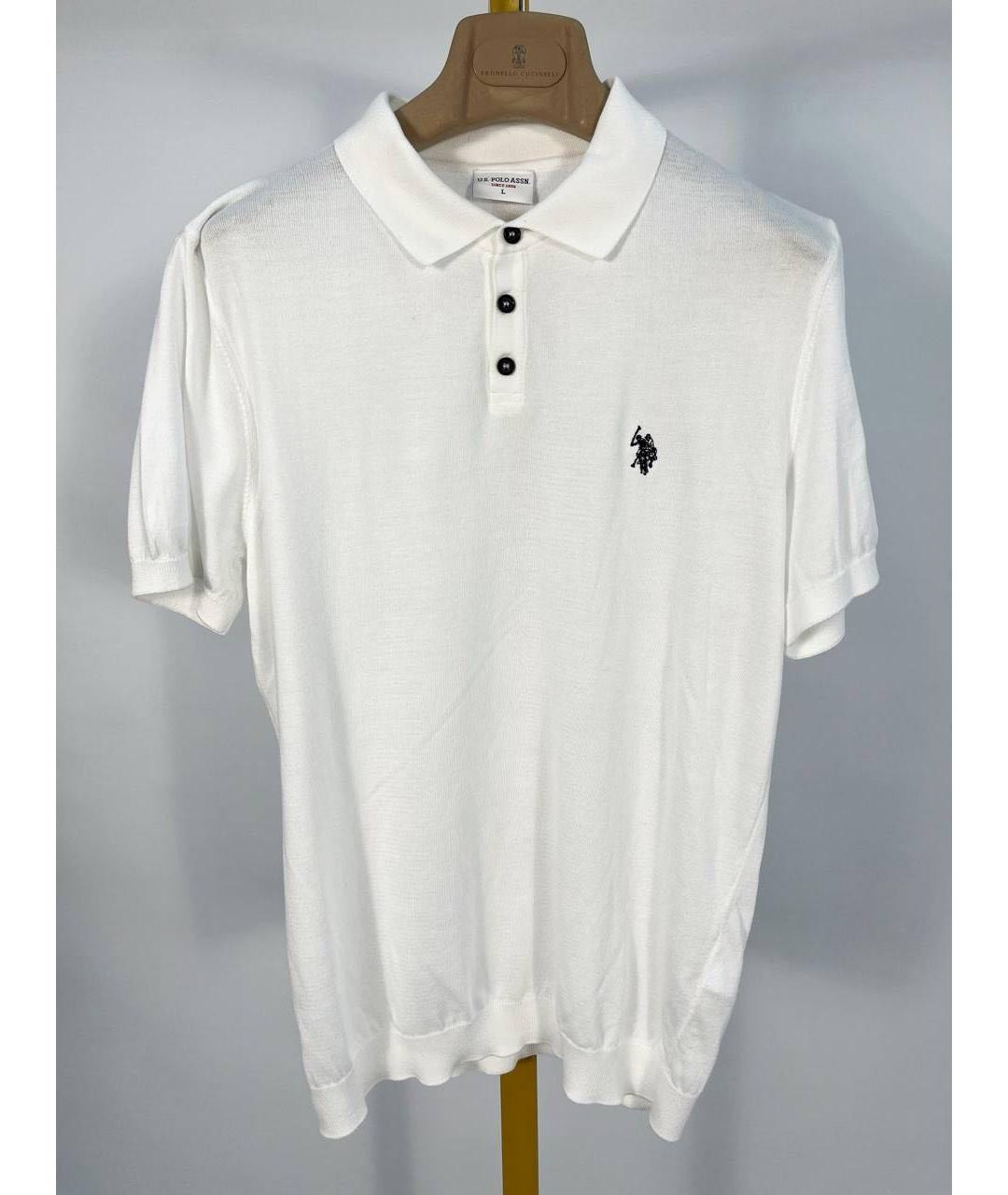 POLO RALPH LAUREN Белое хлопковое поло с коротким рукавом, фото 4