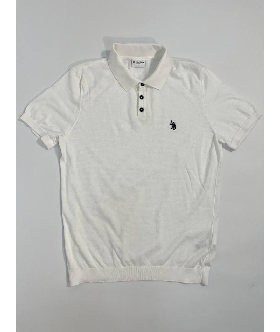 POLO RALPH LAUREN Белое хлопковое поло с коротким рукавом, фото 6