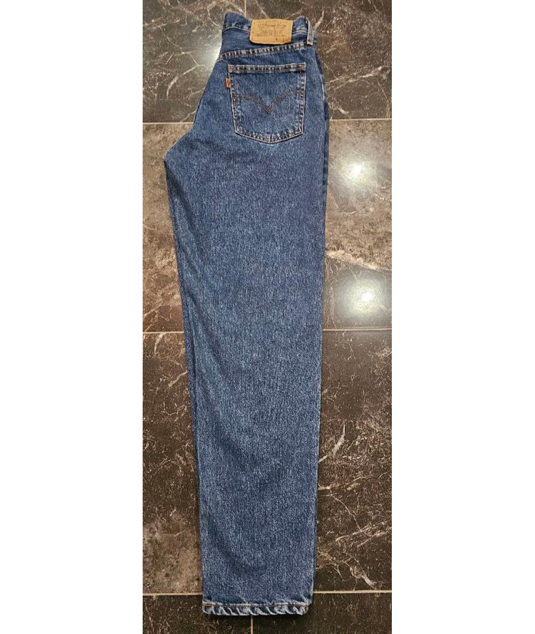 LEVI'S Синие хлопковые прямые джинсы, фото 4