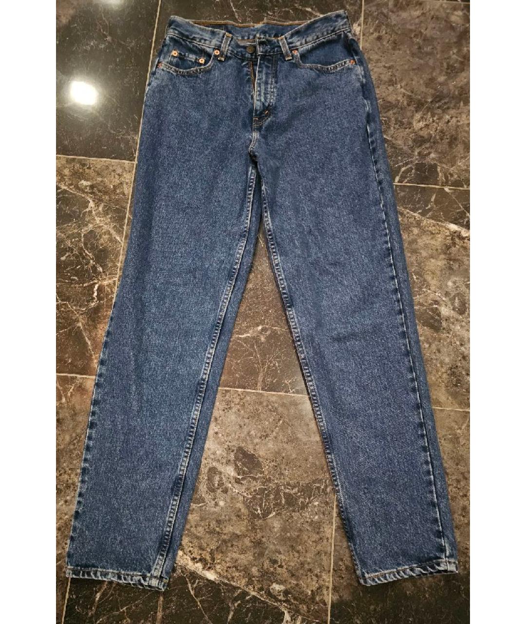 LEVI'S Синие хлопковые прямые джинсы, фото 5