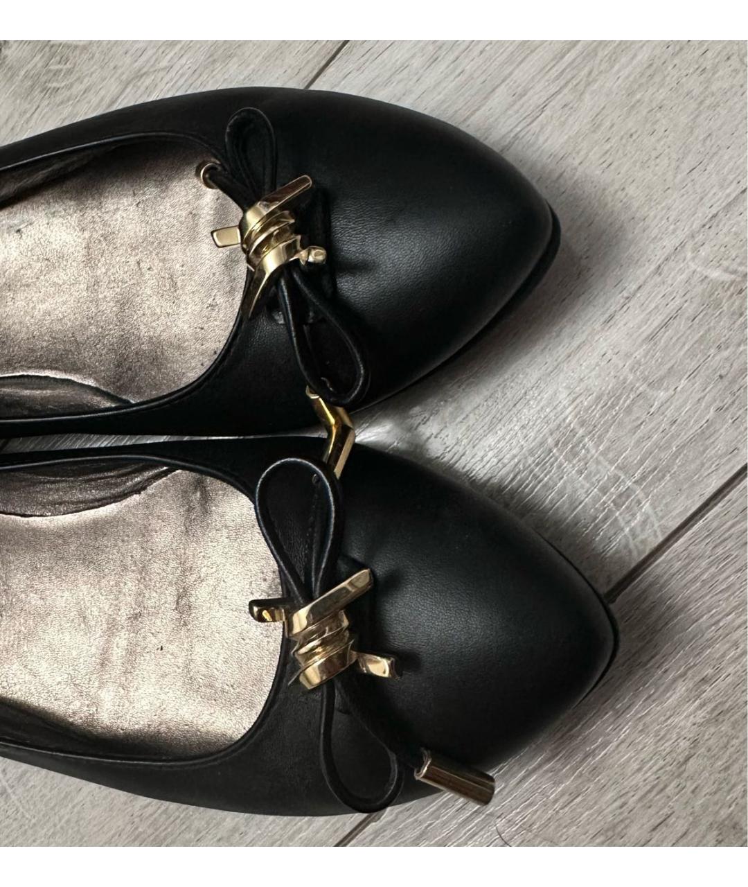 DSQUARED2 Черные кожаные балетки, фото 3