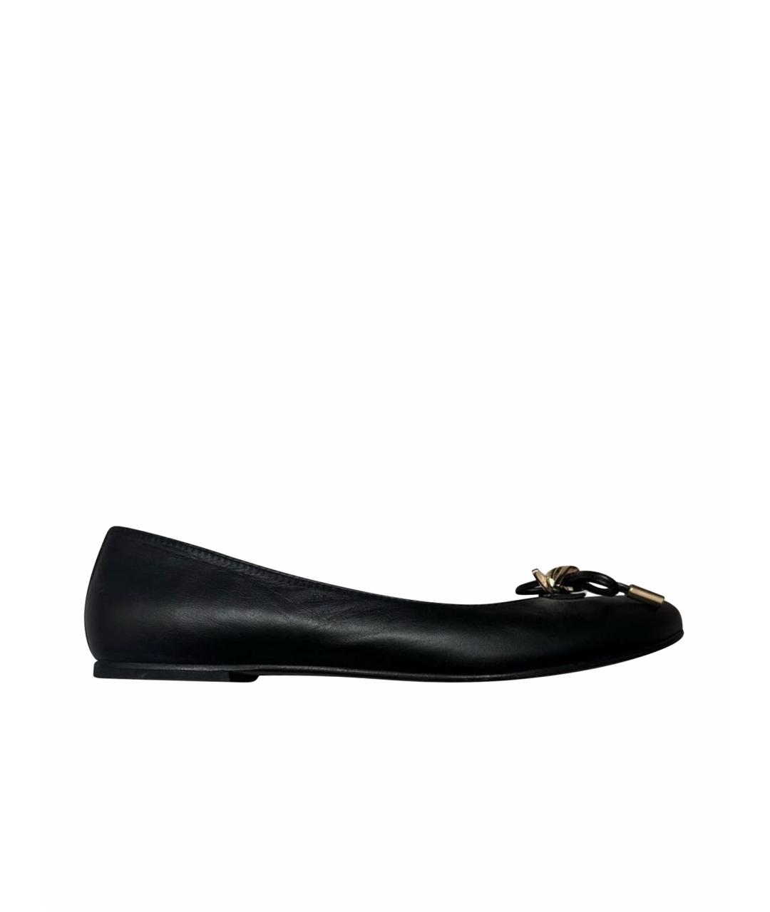 DSQUARED2 Черные кожаные балетки, фото 1