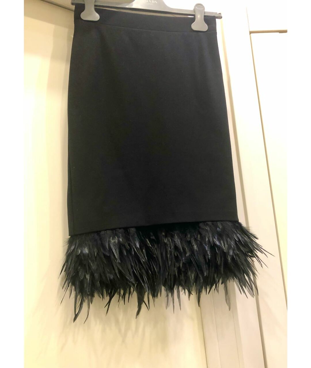 DKNY Черная полиэстеровая юбка миди, фото 6