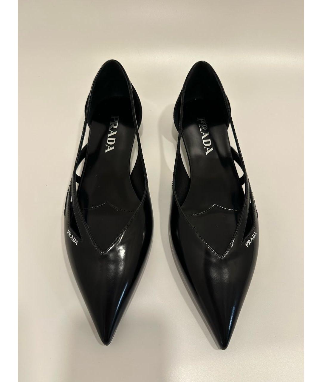 PRADA Черные балетки из лакированной кожи, фото 2