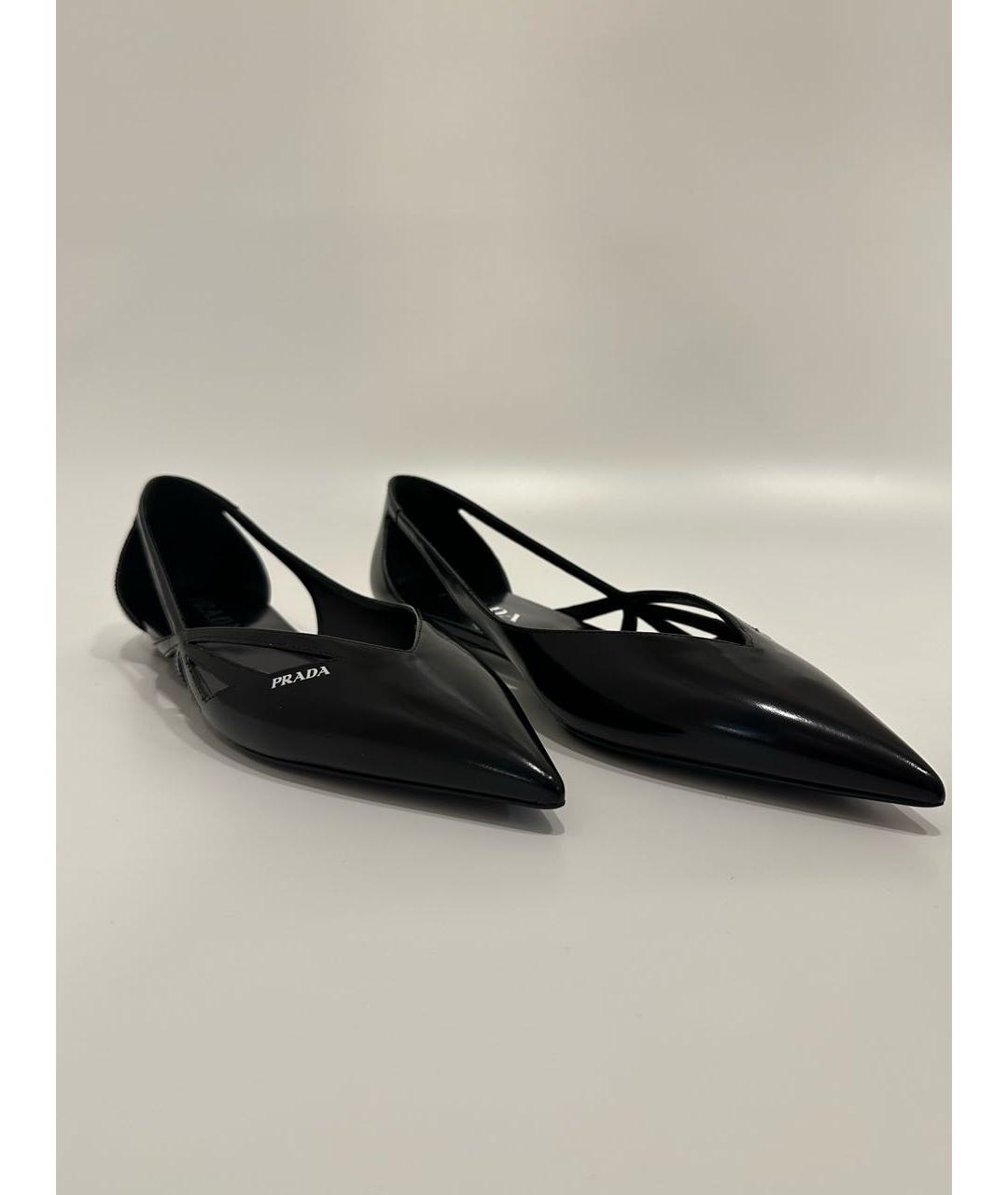 PRADA Черные балетки из лакированной кожи, фото 3