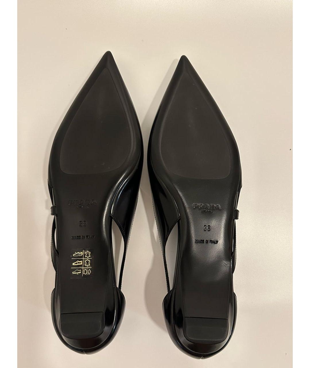 PRADA Черные балетки из лакированной кожи, фото 6