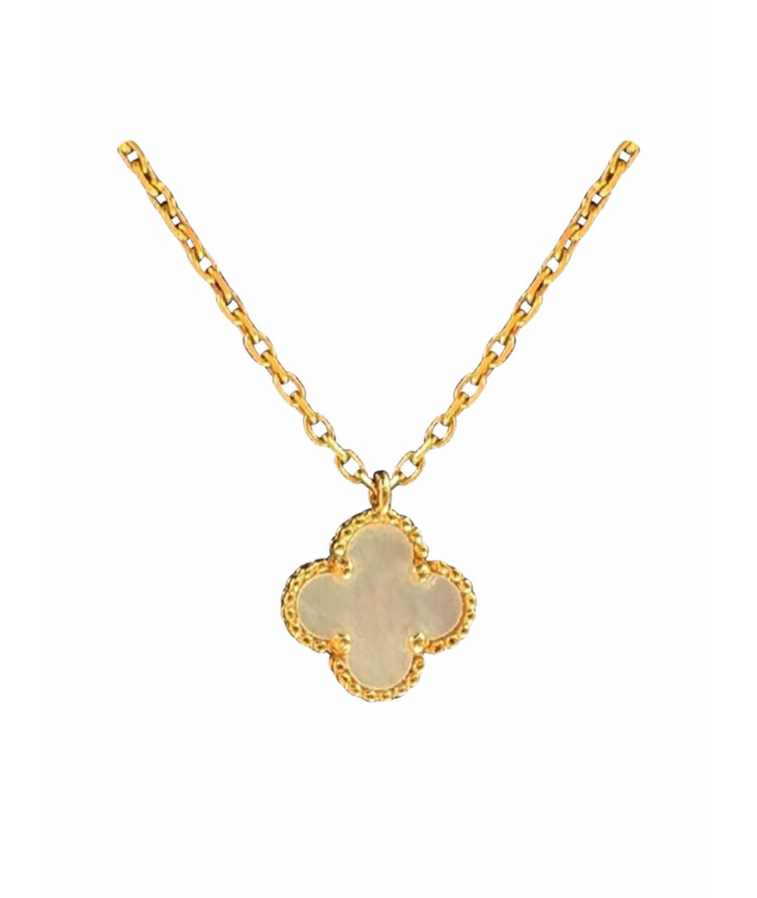 VAN CLEEF & ARPELS Белое колье из желтого золота, фото 1