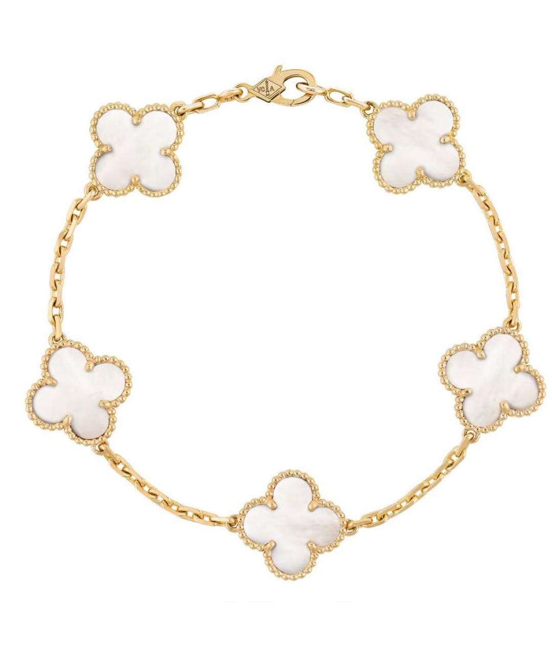 VAN CLEEF & ARPELS Белый браслет из желтого золота, фото 1