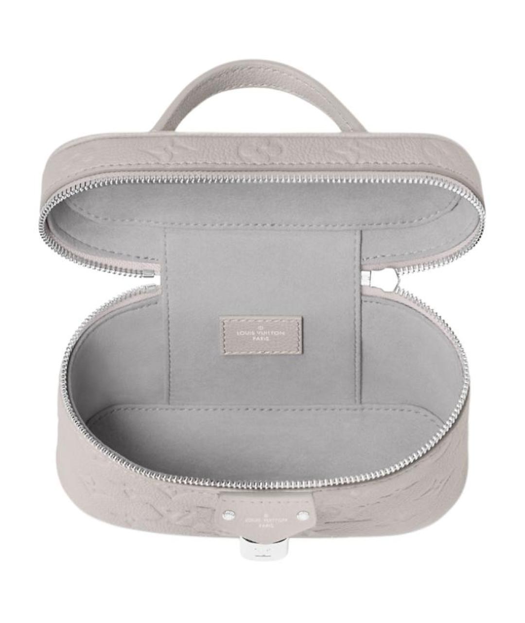 LOUIS VUITTON Серая кожаная сумка через плечо, фото 4